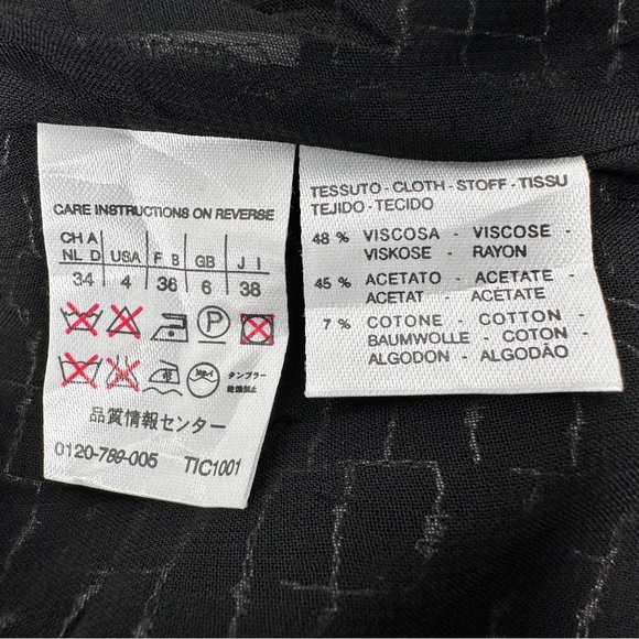 Max Mara Blazer Jacket Made in Italy Black Size 4 - Picture 6 of 8